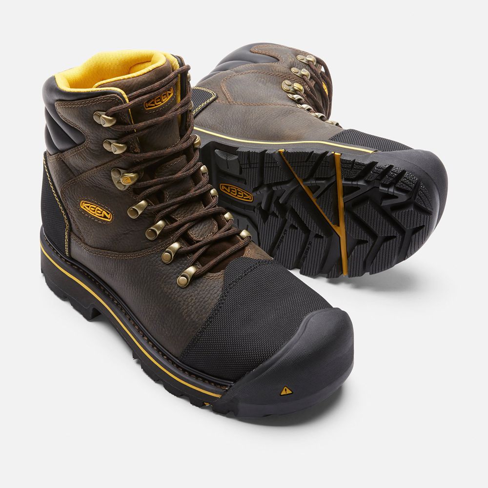 Keen Trekking Bot Erkek Kahverengi/Siyah - Milwaukee 6\" (Steel Toe) - Türkiye YTSF72413